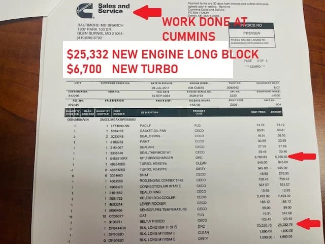 2011 MCI J4500 NEW ENGINE - Image 4